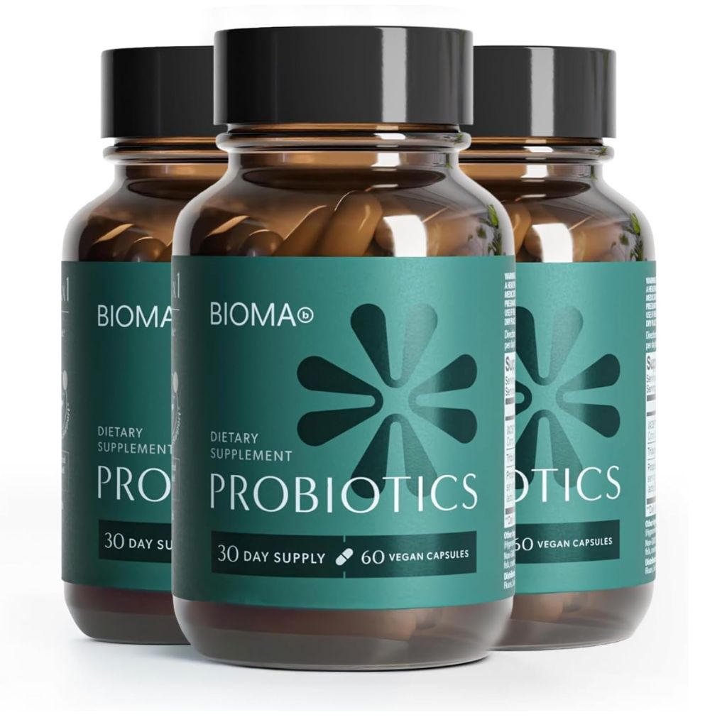 PACK OF 3 BIOMA Probiotics - Digestive Health Probiotic - Gut Support Capsules .