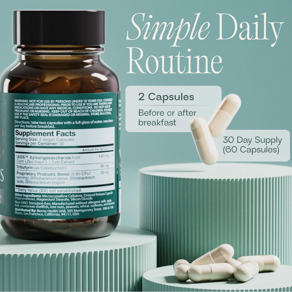 PACK OF 3 BIOMA Probiotics - Digestive Health Probiotic - Gut Support Capsules .