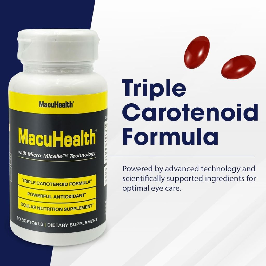 Macuhealth Triple Carotenoid Formula - Eye Vitamins - Softgels .