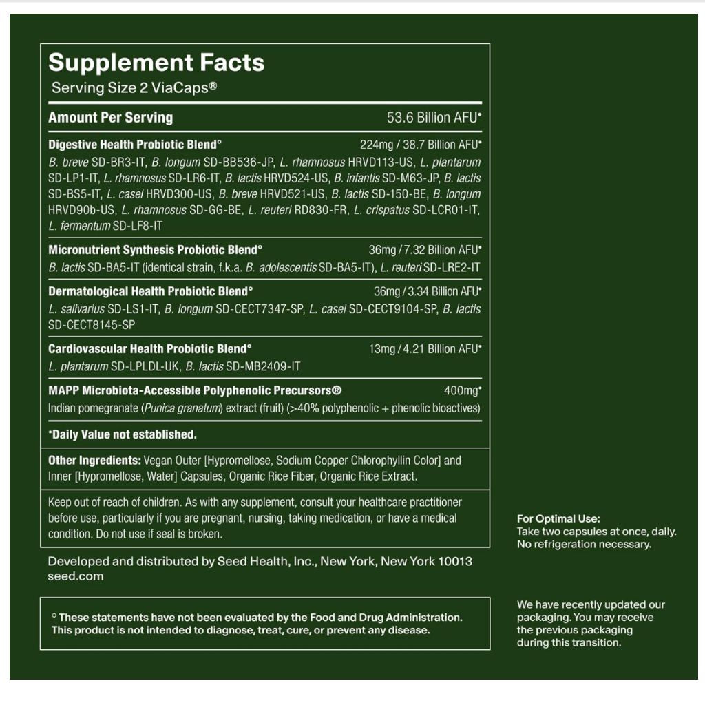 Seed’s DS-01® Daily Synbiotic .