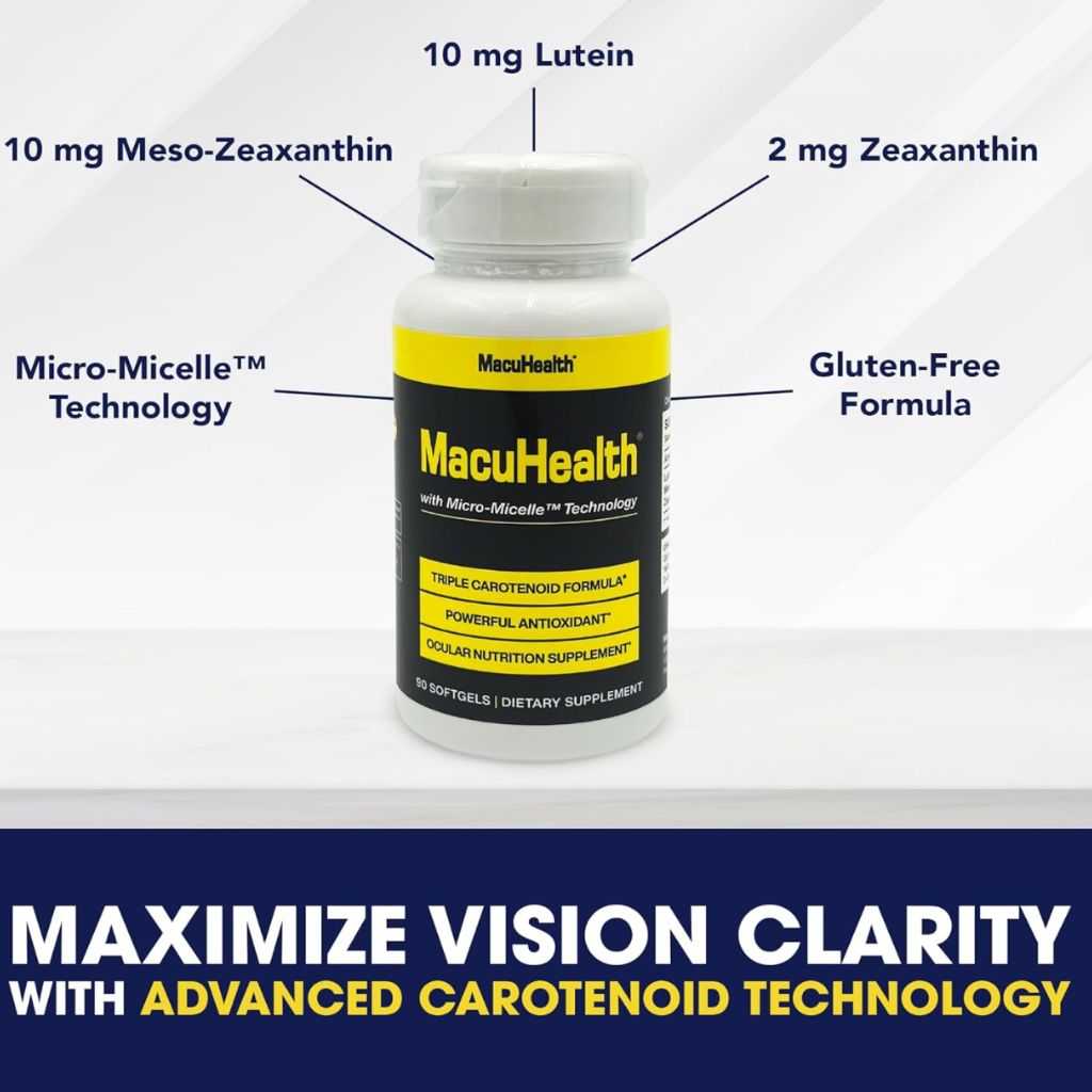 Macuhealth Triple Carotenoid Formula - Eye Vitamins - Softgels .